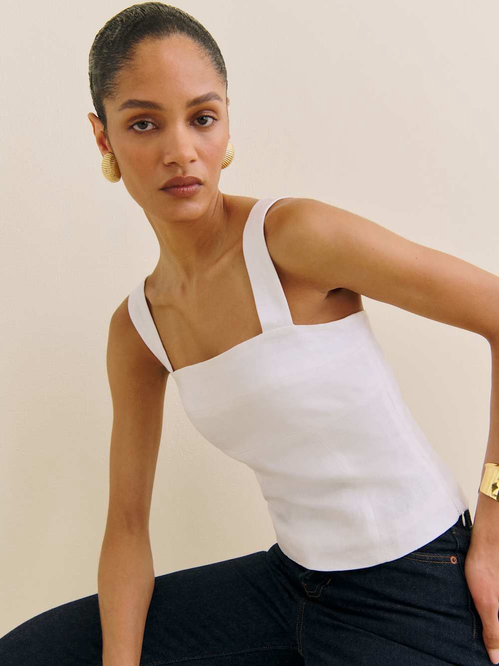 Reformation Darci Linen Top